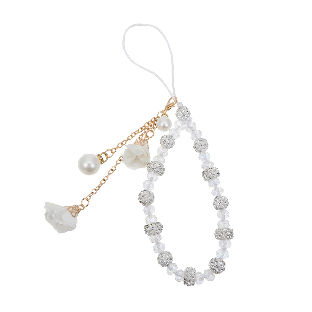 

1Pc Rhinestone Mobile Phone Lanyard Exquisite Hand Wrist Strap (Random Color)