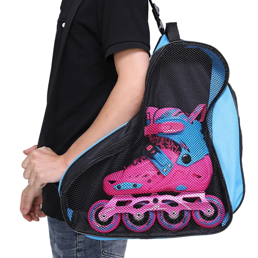 

Roller Skate Bag Multi-Pocket with Adjustable Shoulder Strap Durable Skating Shoes Storage Bag for Kids And Adults