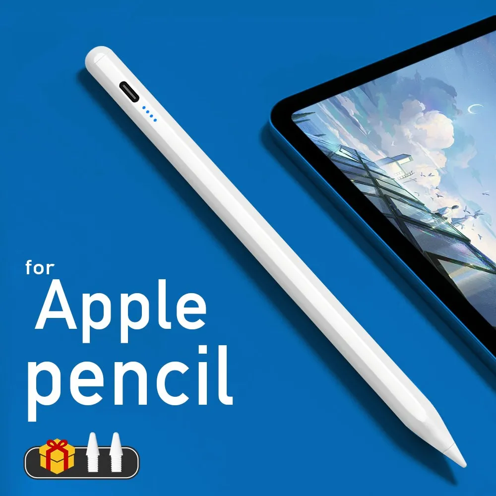 

For Apple Pencil Palm Rejection Power Display Ipad Pencil Pen For iPad Accessories 2022 2021 2020 2019 2018 Pro Air Mini Stylus