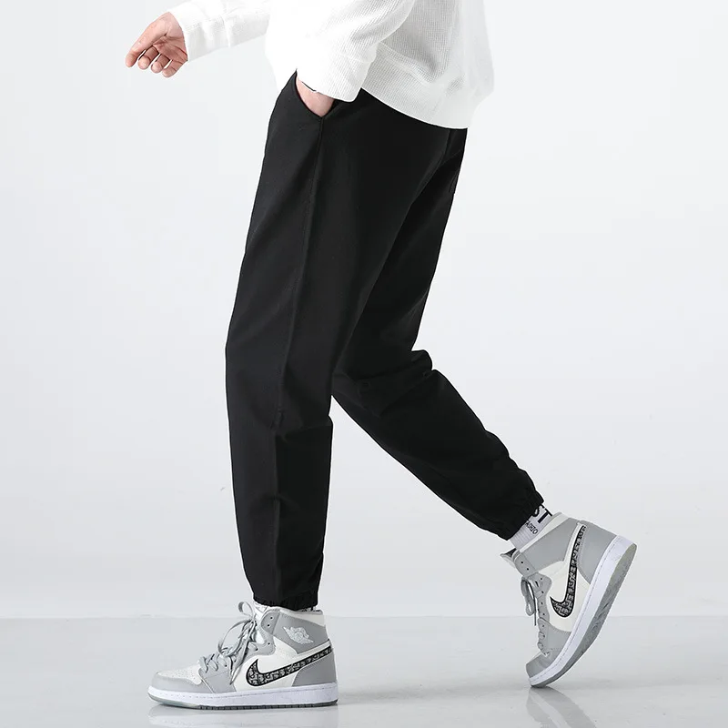 

Elmsk мужские весенне-осенние тонкие леггинсы свободные брюки пара большие модные спортивные дышащие повседневные брюки оптовая продажа с принтом логотипа