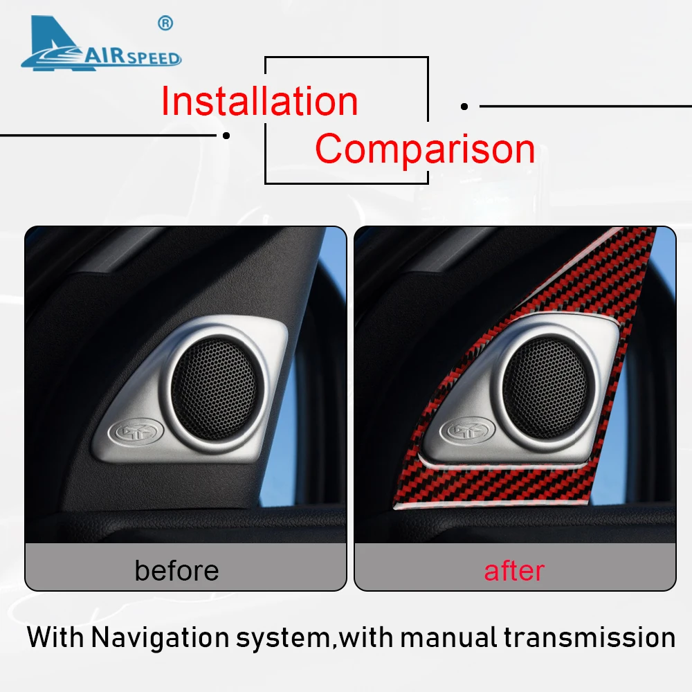 Фото Для Mitsubishi Lancer 2008 2009 2010 2011 2012 2013 2014 2015, настоящая мягкая внутренняя отделка из углеродного волокна, наклейка на боковую дверь автомобиля, динамик №5