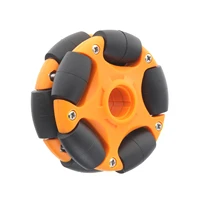 dc 58mm nylon omni orange wheel for robot ros car omni directional wheel for nxt ev3 robot toy parts come with coupling
