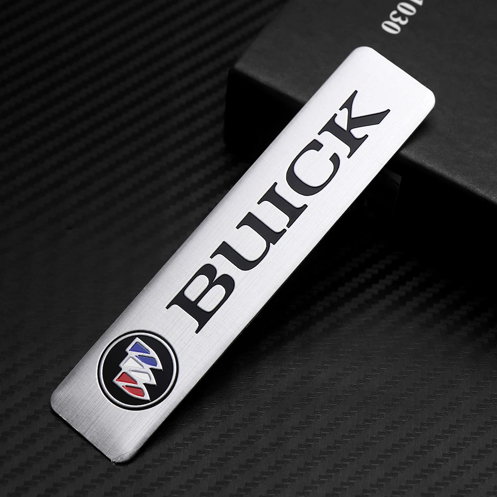 

3D Aluminum Car Badge Body Trunk Decor Sticker for Buick Encore LaCrosse Envision Avenir Regal GS Reatta Auto Modification Decal
