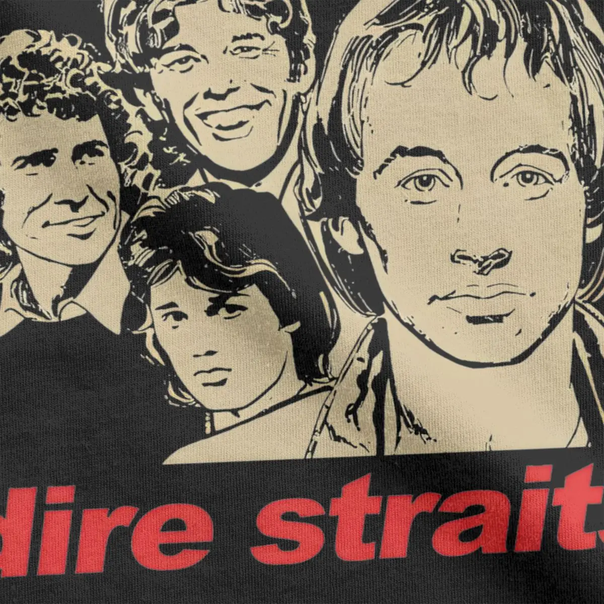 Banda Dire Straits Camiseta футболка мужская винтажная хлопковая с круглым вырезом футболки