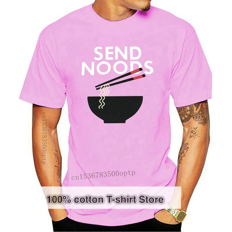 

Send Noods Ramen Noodles Funny T Shirt Mens (Small) Grey Sweatshirt Tee Shirt