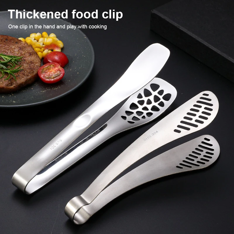 

Frying Shovel Clip Stainless Steel Beefsteak Spatula Bread Kitchen Tool Multifunctional Cooking Tong Household Kitchen Tools