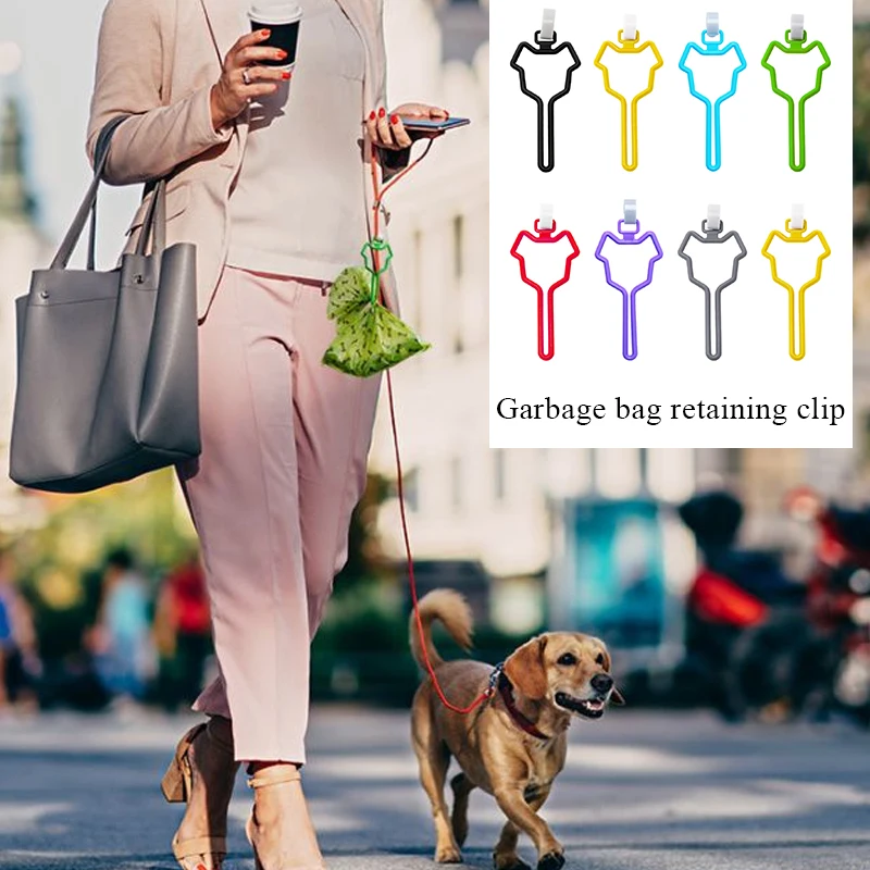 

Dog Waste Bag Dispenser Pet Waste Carrier Accessories Pet Outdoor Clean Tools Poop Bag Holder Hands Free Clip Fit Any Leash