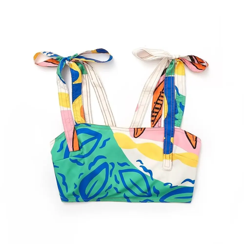 

Новое поступление, женский топ с принтом, сексуальный топ с открытыми плечами, облегающие пляжные майки-футляры для отпуска