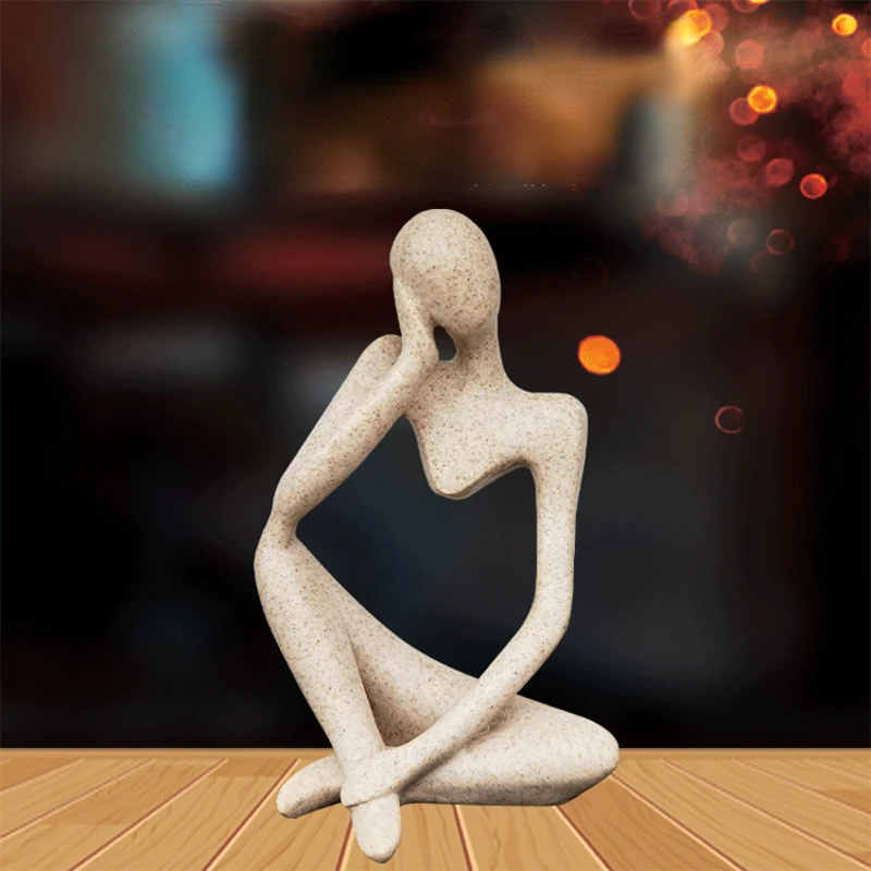 

European Thinker Abstract Figure Resin Craft Statue, Home Decoration, Office Decoration, Holiday Gift