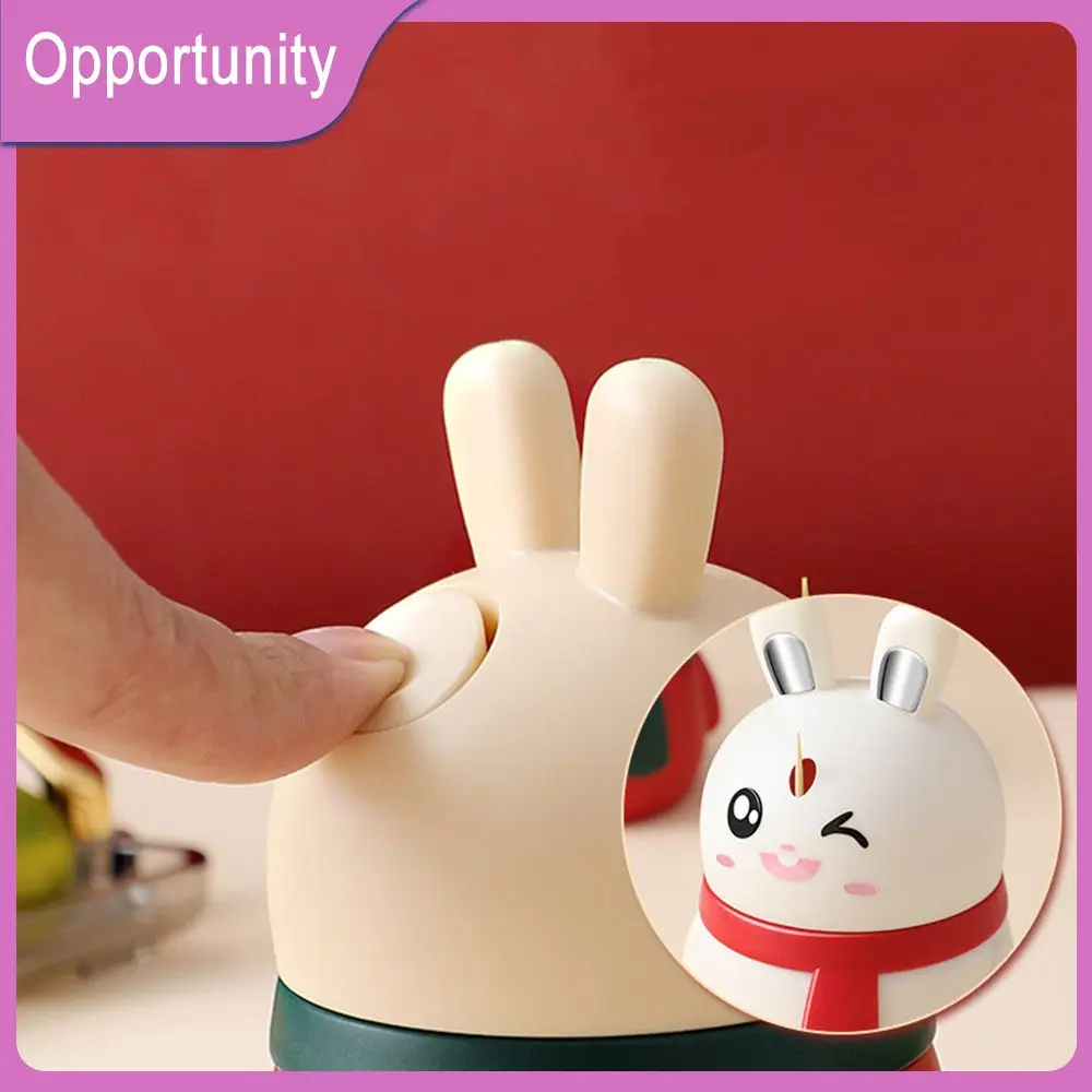 

Kitchen Accessories Toothpick Jar Stable Base Farewell To Chaos Toothpick Holder Cartoon Compressional Toothpick Bottle Cute