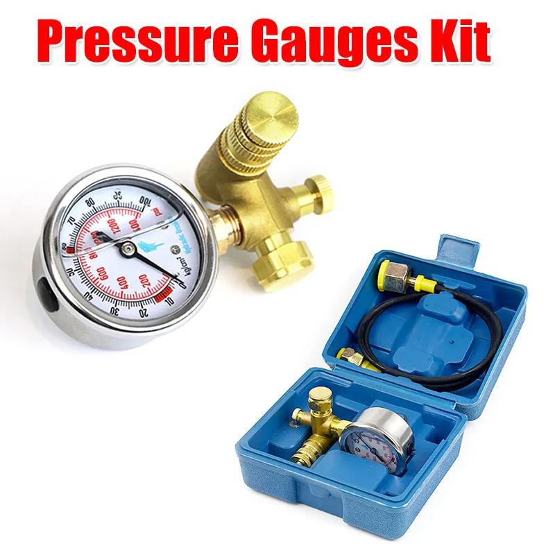 

6Mpa Pressure Gauges Kit Nitrogen Gas Charging Hydraulic Breaker Hammer Device Measurement Accessories Hydraulic Test Table Tool