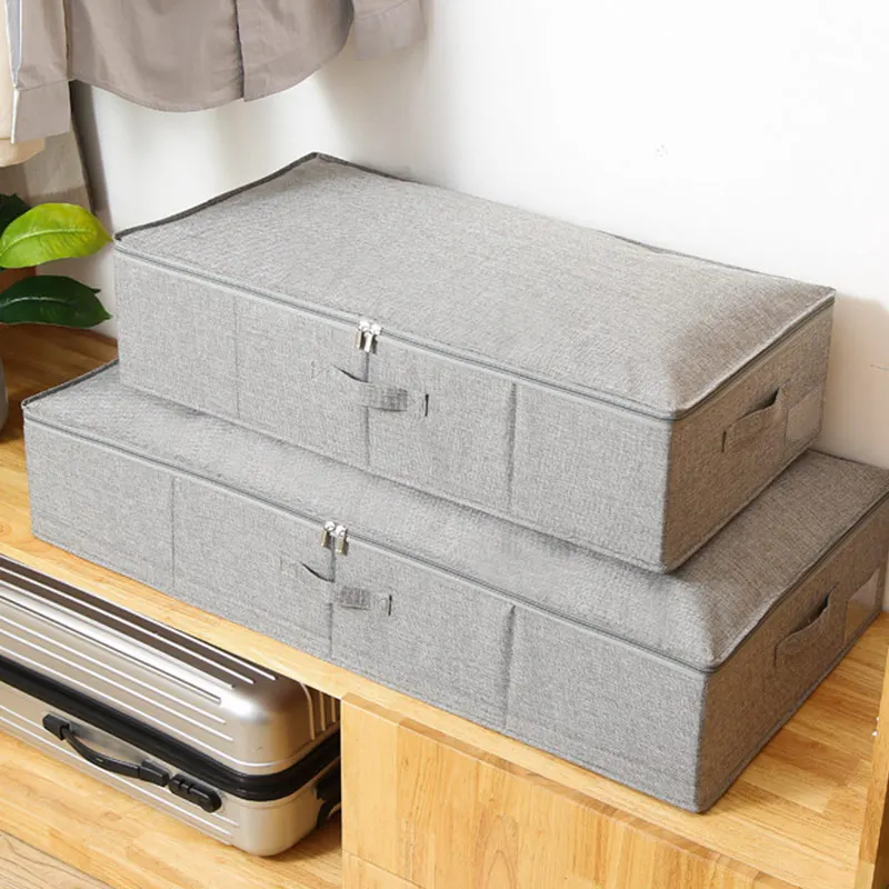 

Cover Lid Storage Quilts With Containers Blankets Bed Clothing Organizers Clothes Box Mcao Dividers Shoes Dust Bags Under