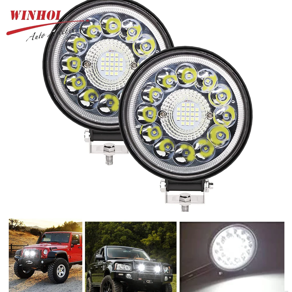 

99W 123W Round Square LED Light Bar/work Light 12v 24V Tractor Offroad Fog Lamp Barra Led 4x4 Headlights Spotlight Car Products