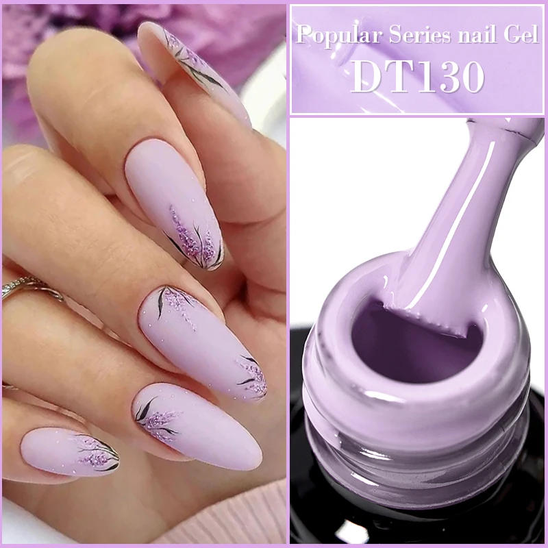 

MEET ACROSS 7ml Purple Gel Nail Polish Matte Top Coat Base Gel Semi Permanent Soak Off UV Varnish Long Lasting Nail Art Manicure
