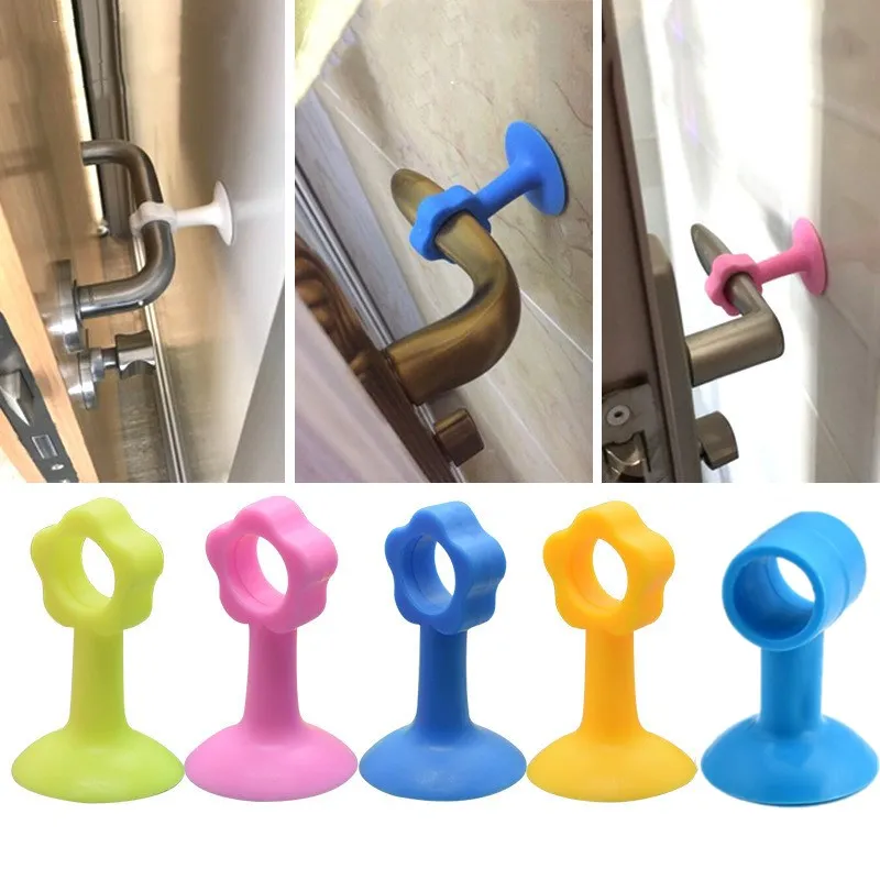 

1Pcs Silicone Sucker Wall Protectors Door Handle Bumpers Buffer Guard Stoppers Silencer Crash Pad Doorknob Lock