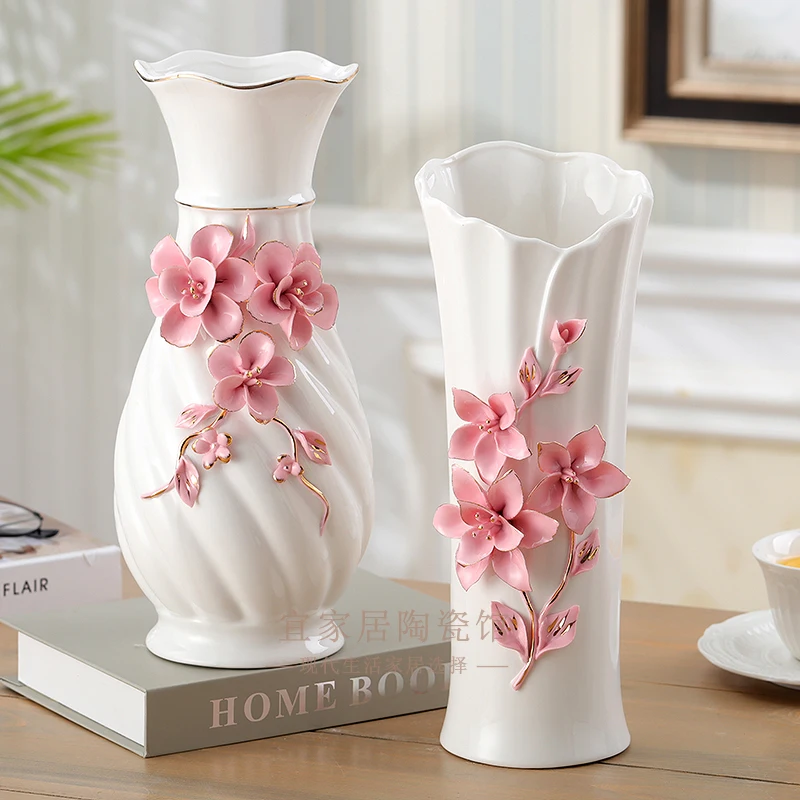 

Wedding Ceramic Decorative Vases Modern Home Design Hydroponics Vase with Flowers Garden Pots Planters Vasos Plantas Home Decor