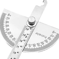 145mm stainless steel 0 180 degrees protractor angle meter measuring ruler mechanic tool or easier reading adjustable screw