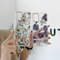 clear flower phone case for samsung galaxy s22 ultra s21 plus s20 fe a22 4g a32 5g a42 a52s a72 a53 a73 transparent back cover