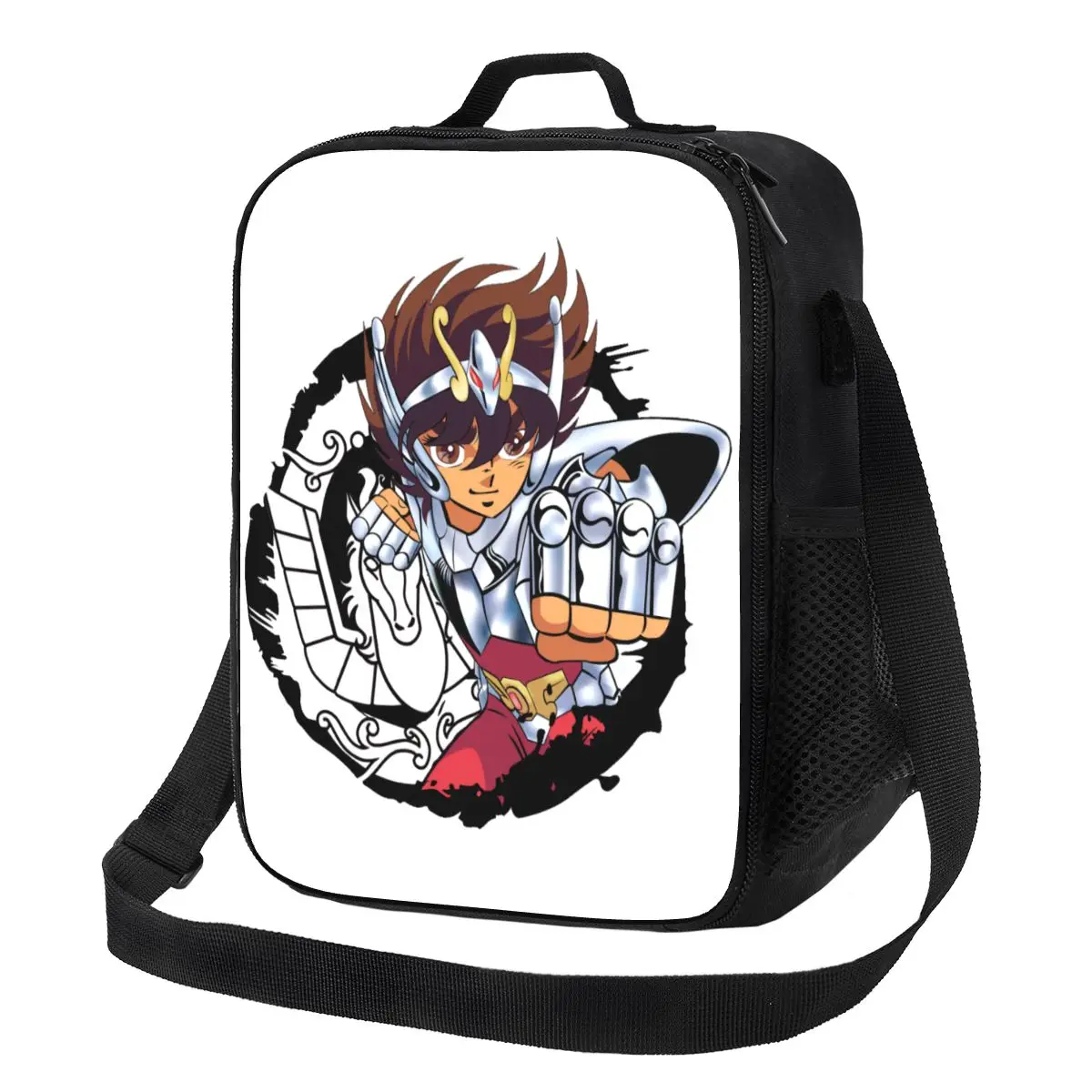 

Saint Seiya Pegasus Insulated Lunch Tote Bag for Knights Of The Zodiac Portable Thermal Cooler Food Lunch Box Outdoor Travel