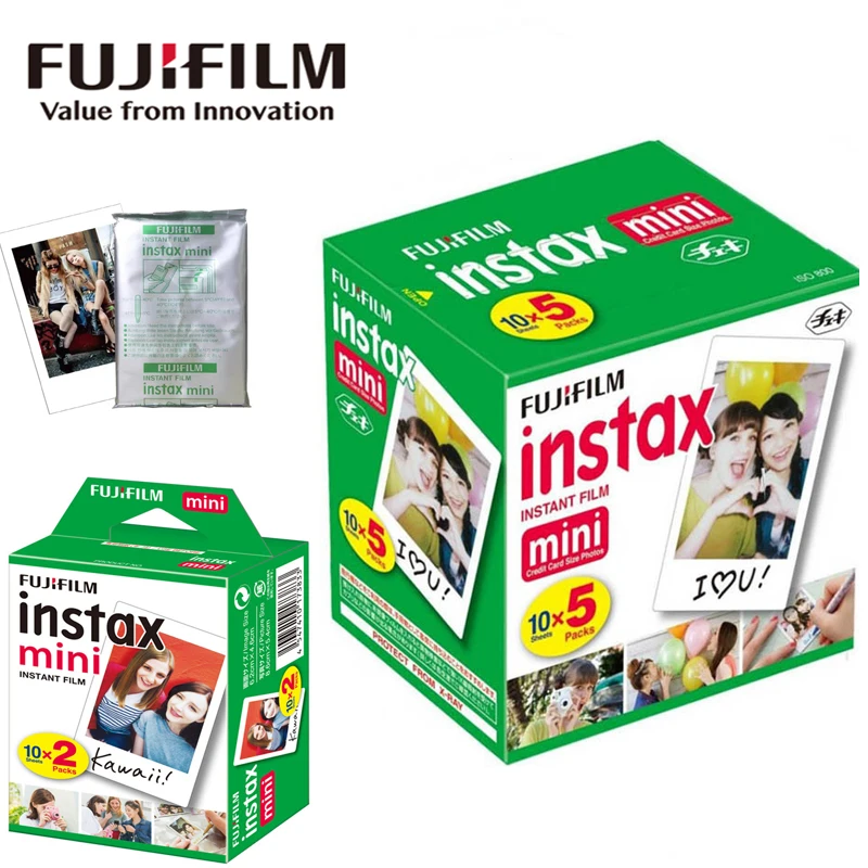 Фото Пленка для камеры Fujifilm Instax Mini 12, 10-100 листов, фотобумага с белыми краями для мгновенных фотоаппаратов Mini 11, 9, 8, 40, 70, 90, пленка для камеры EVO Instax №1