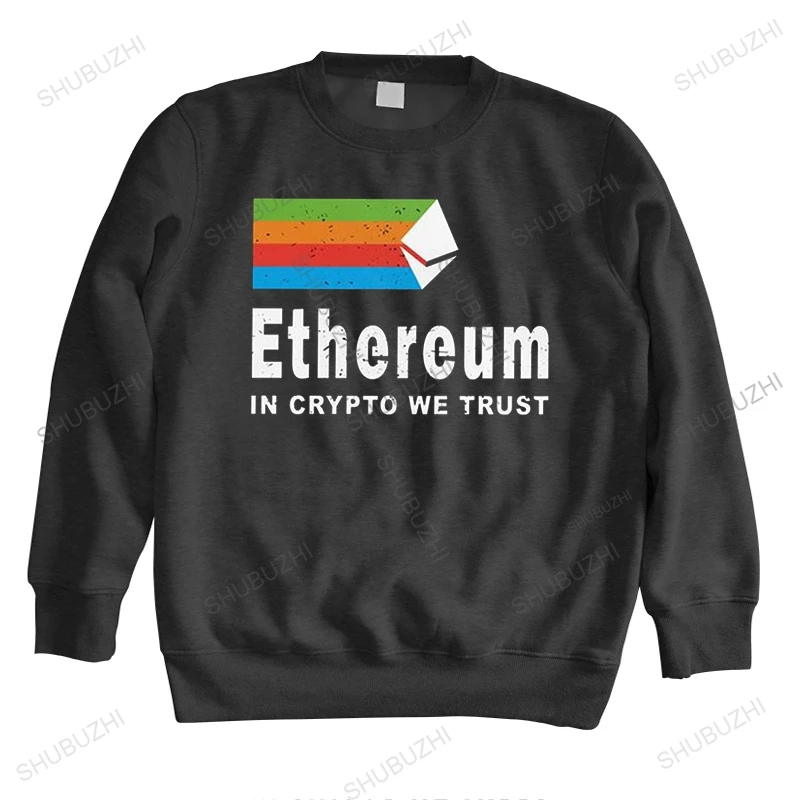 

Мужские хлопковые толстовки с принтом эфириума и надписью «We Trust»