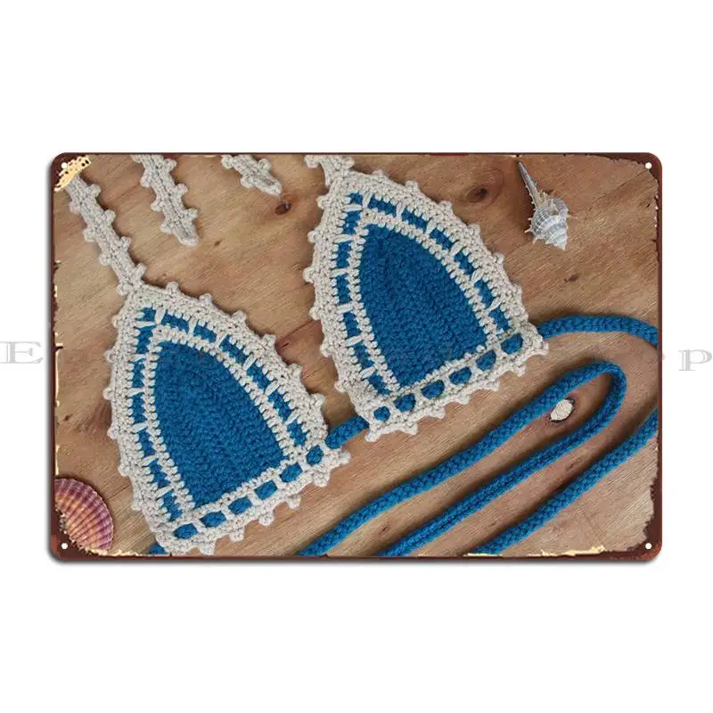 

Кроше Бикини Топ металлический плакат табличка гостиная настенная пещера Бар Печать роспись жестяной знак плакат