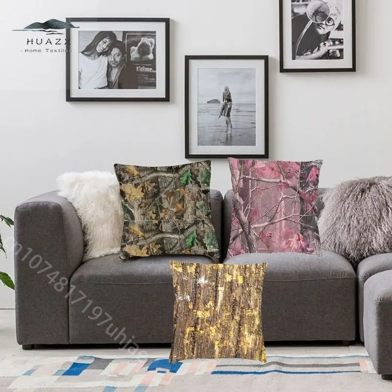 

3D Wood Pattern Pillow Case Home Hotel Office Decor Camouflage Car Throw Pillow Cover for Living Room Sofa Square Cushion Cover