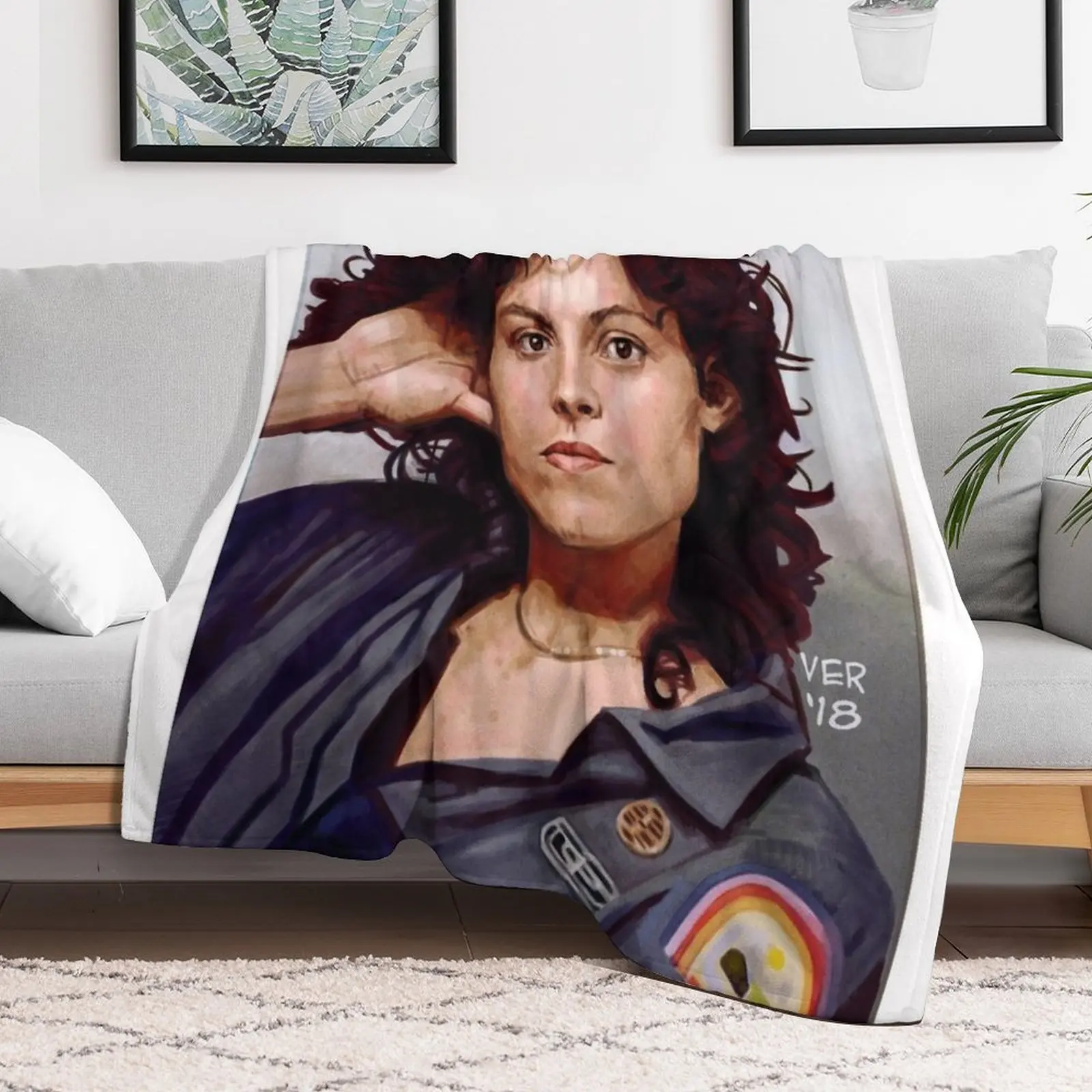 Фото Плед Sigourney Weaver 79: уютное и теплое одеяло для декора спальни №2