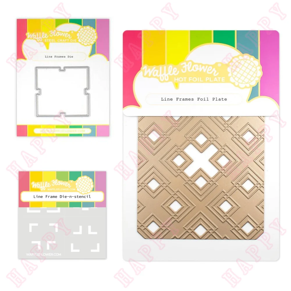 

Metal Cutting Dies Hot Foil Stencils Line Frames DIY Scrapbooking Envelope Decorative Embossing Handcraft Paper Craft Template