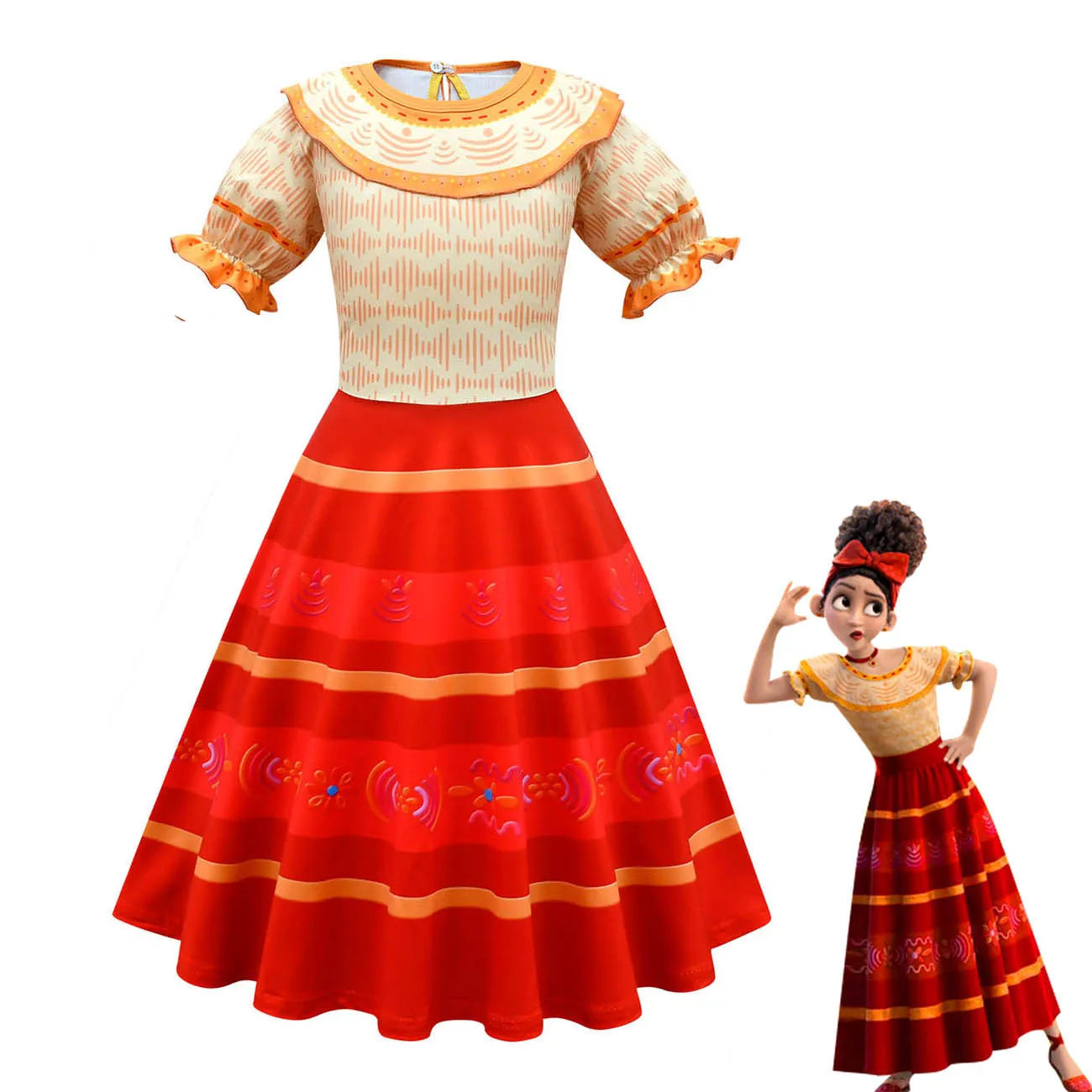 

Encanto Cosplay Dress For Kids Girls Halloween Costumes Carnival Party Clothing Children Birthday Princess Dresses Fancy Outfits