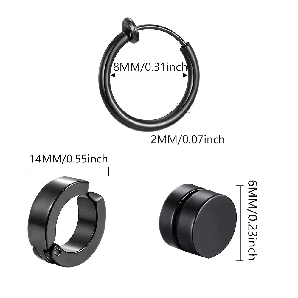 Модные магнитные серьги-гвоздики для мужчин и женщин набор магнитных клипс с