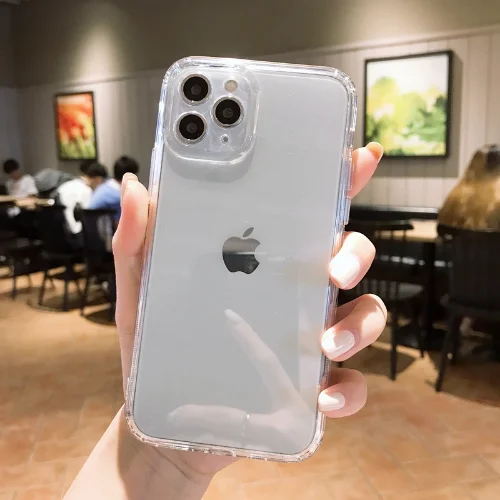 

Luxury Simple Transparent Cell Phone Case For iPhone 11 12 Mini Pro Max X XS MAX XR 7 8 6 6S Plus Shockproof Soft TPU Back Cover