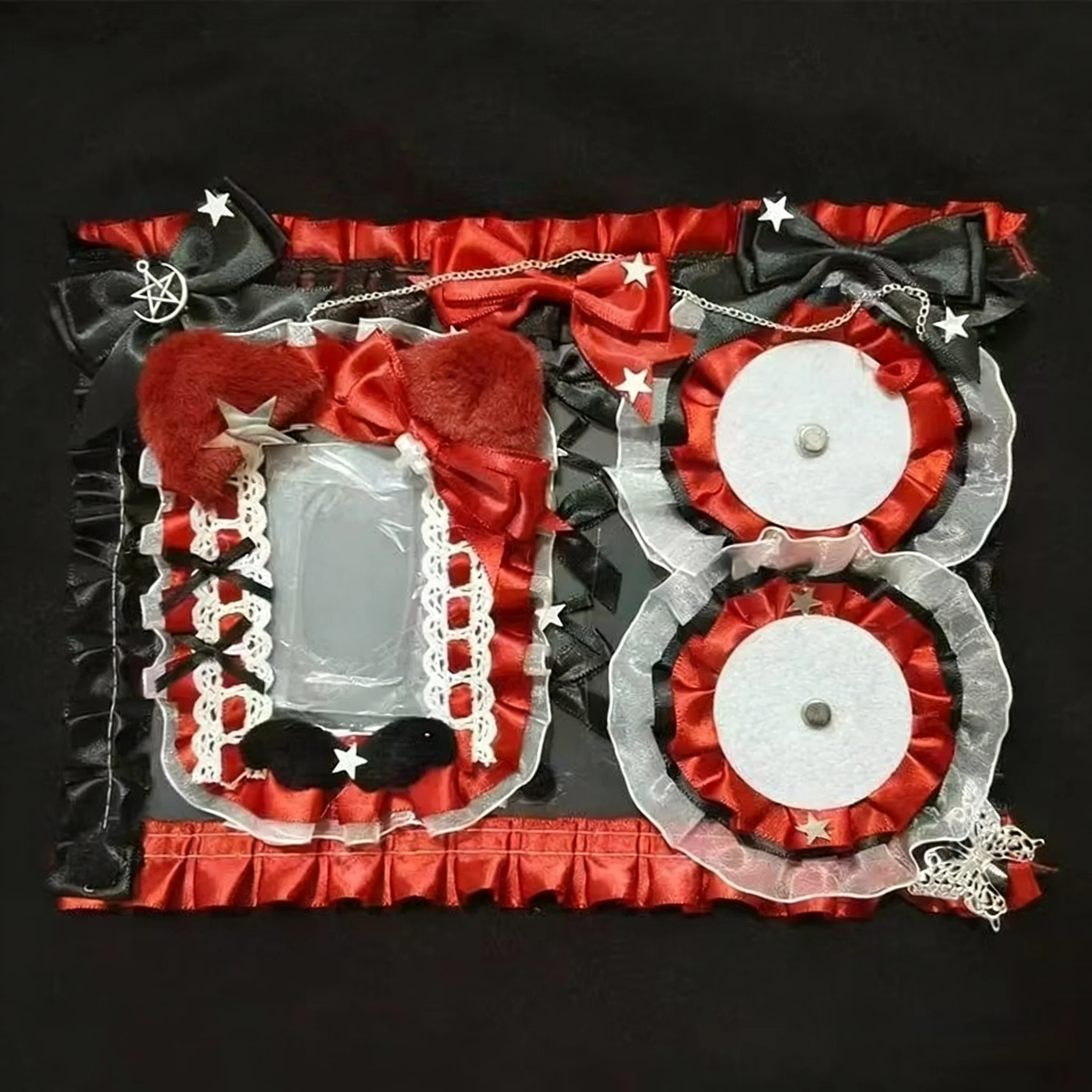 

Доска для значков и карточек Y2K, черно-красная