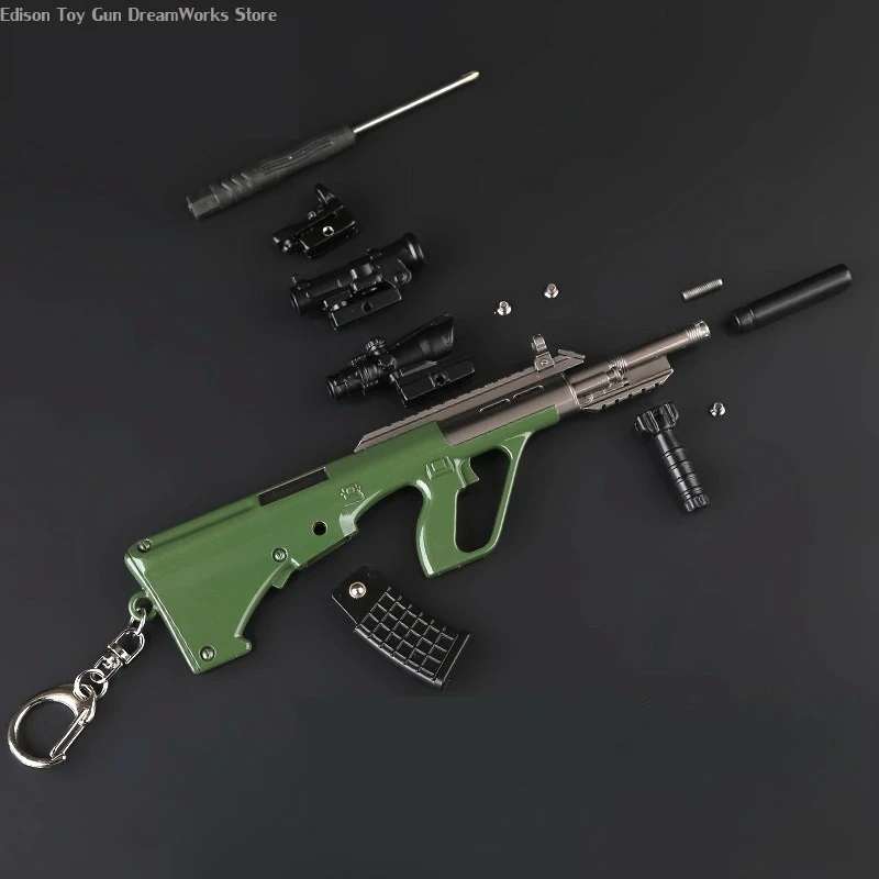 

PUBG Gun Model Keychain Mini Gun Battleground QBZ95 MK14 MINI AUG98K QBU M416 Toy For Birthday Gifts Collection