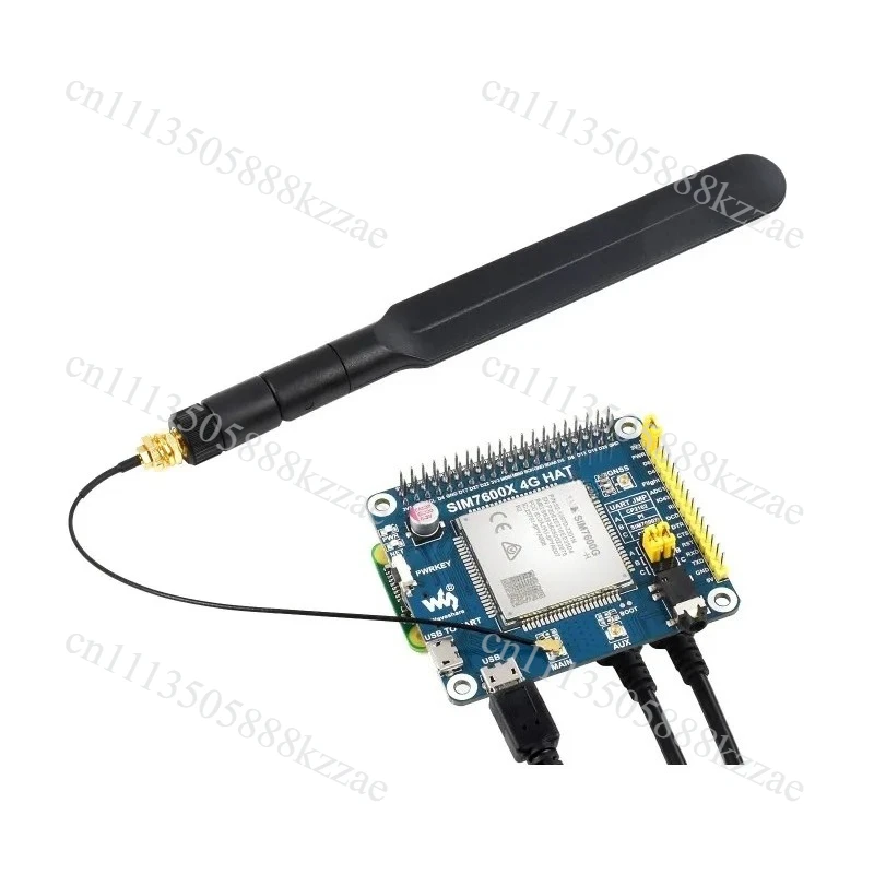 Фото SIM7600G-H 4G HAT для Raspberry Pi 5/4/3, высокоскоростной сотовый модуль LTE/3G/2G с GPS/GNSS, поддержка глобальных диапазонов частот №3