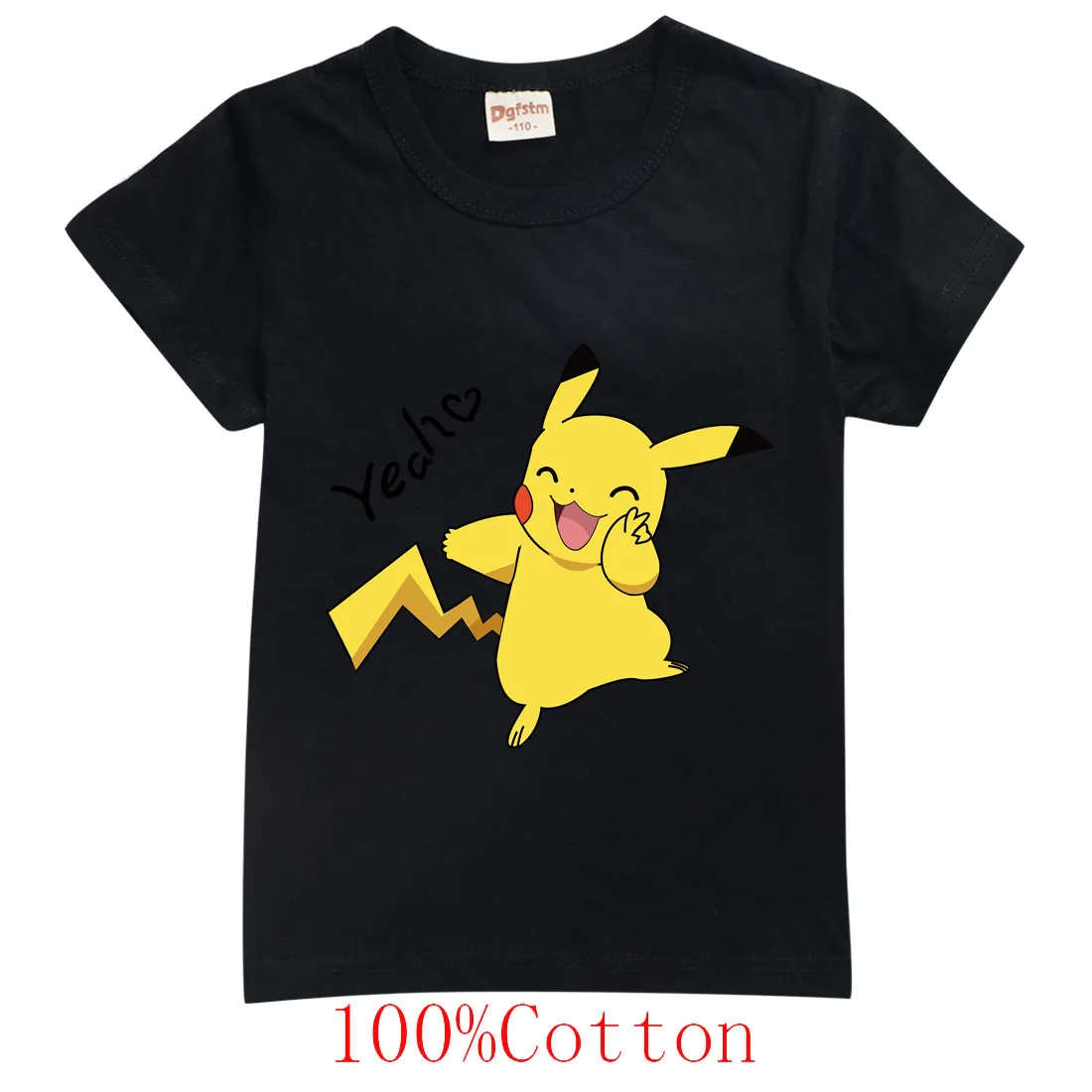 

Pokemon Pikachu Casual Shirts Kids Fashion T Shirt Graphic Short Sleeves T-Shirts Children Cartoon Tshirt Girls Boys Clothes