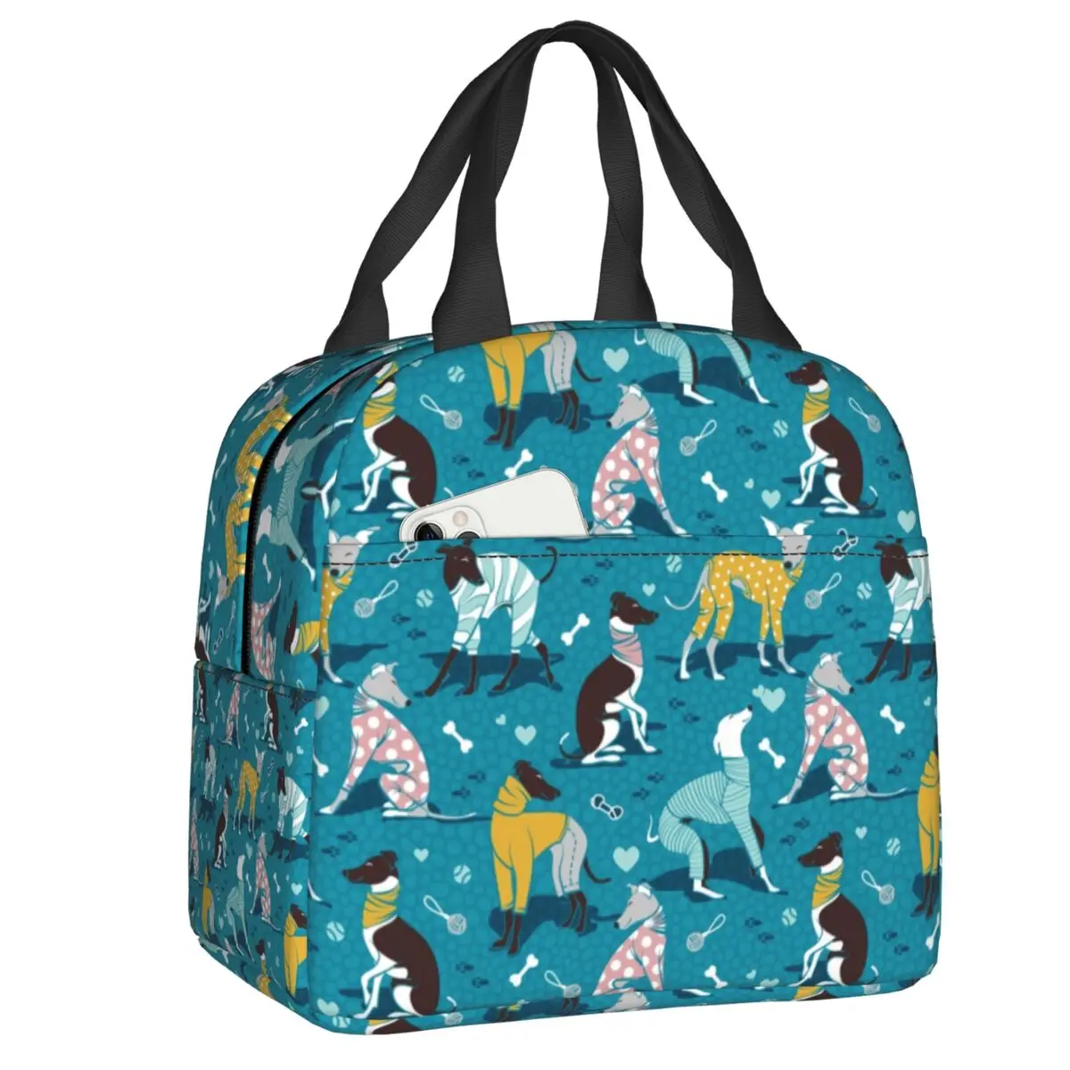 

Сумка для ланча Greyhound Dogwalk для женщин и мужчин, термоохлаждающий изолированный Ланч-бокс для взрослых и офиса