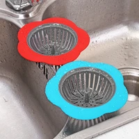 flower shape kitchen sink filter drains bathtub plugs strainers sewer hair filter stopper sink floor drain kitchen accessories