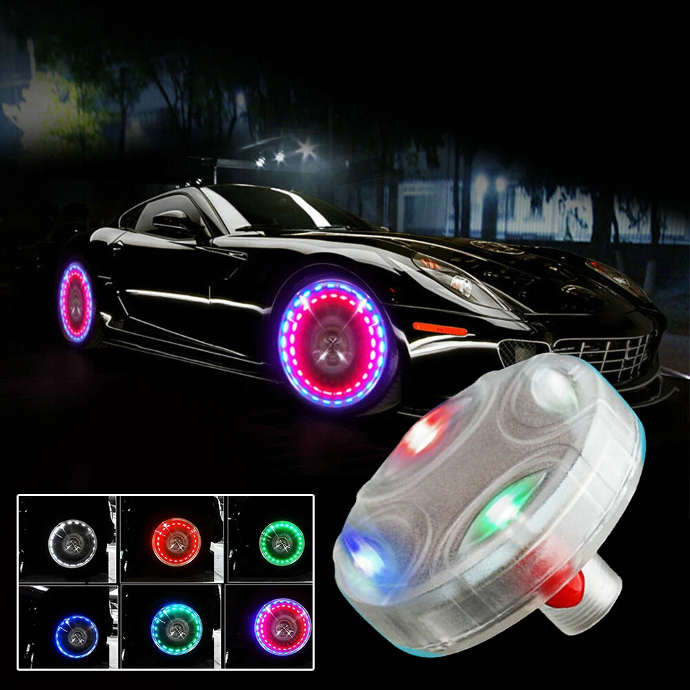 4 Modes 12 LED RGB Car Auto Solar Energy Flash Wheel Tire Rim Light Lamp Decoration Car Styling Accessories