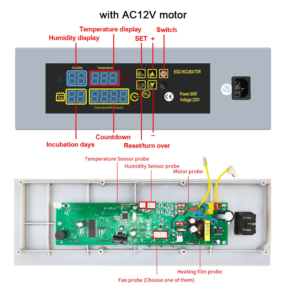 HTMC-5 автоматический инкубатор для яиц DIY аксессуары инкубационной коробки с