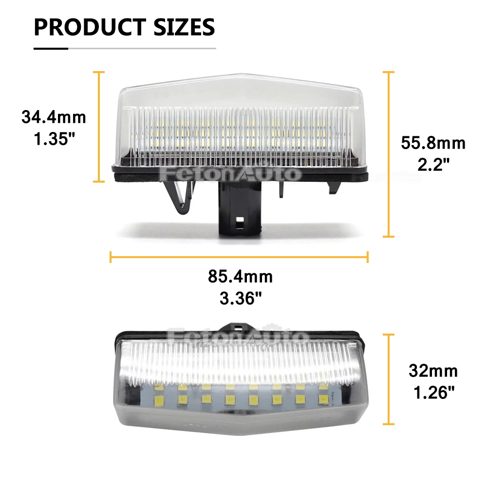 Для Toyota Prius XW20 XW30 Plus/V Venza Matrix RAV4 для Lexus CT200h Scion tC Освещение номерного знака