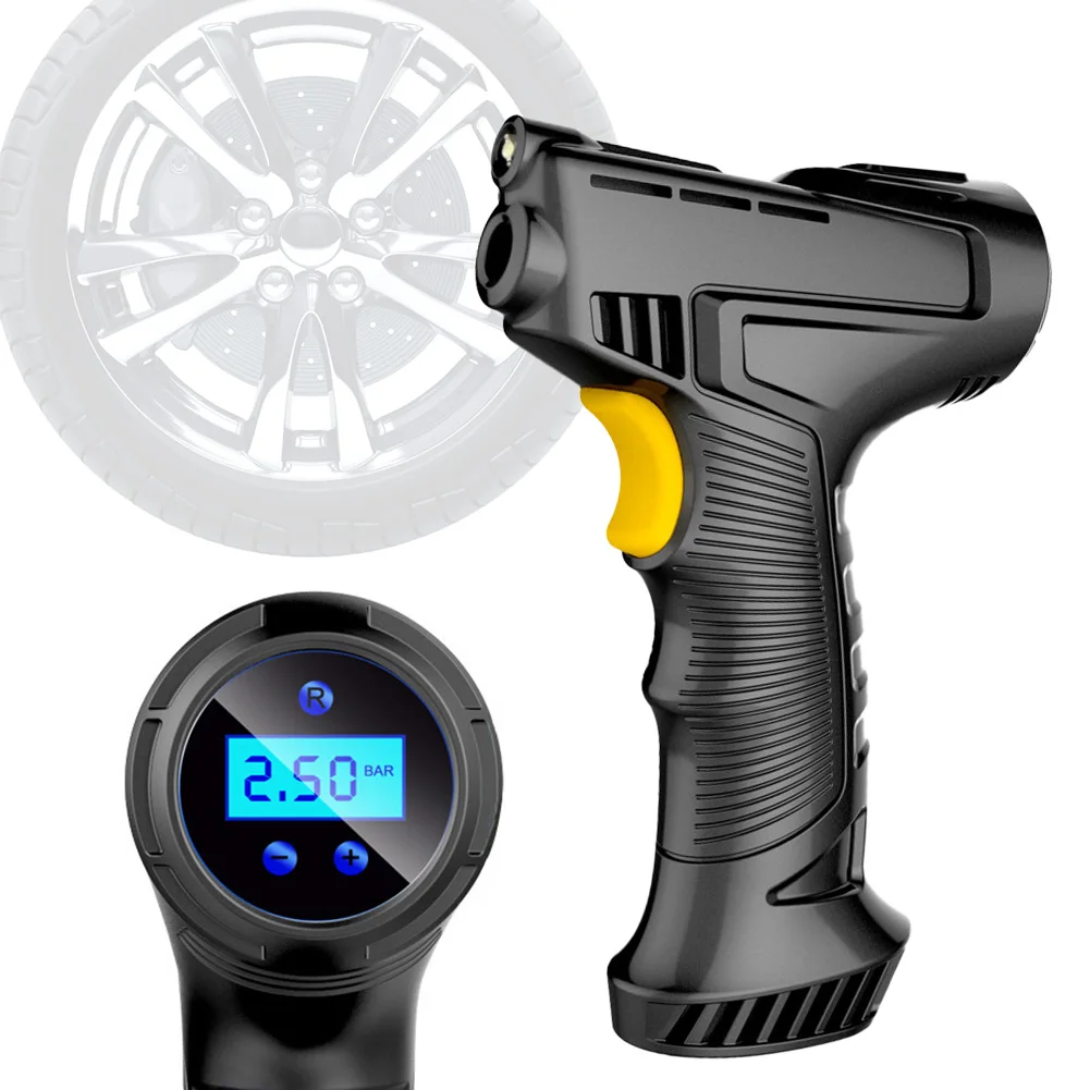 120w Rechargeable Wireless Inflatable Pump Portable Air Pump Car Tire Inflator Digital For Car Bicycle Balls