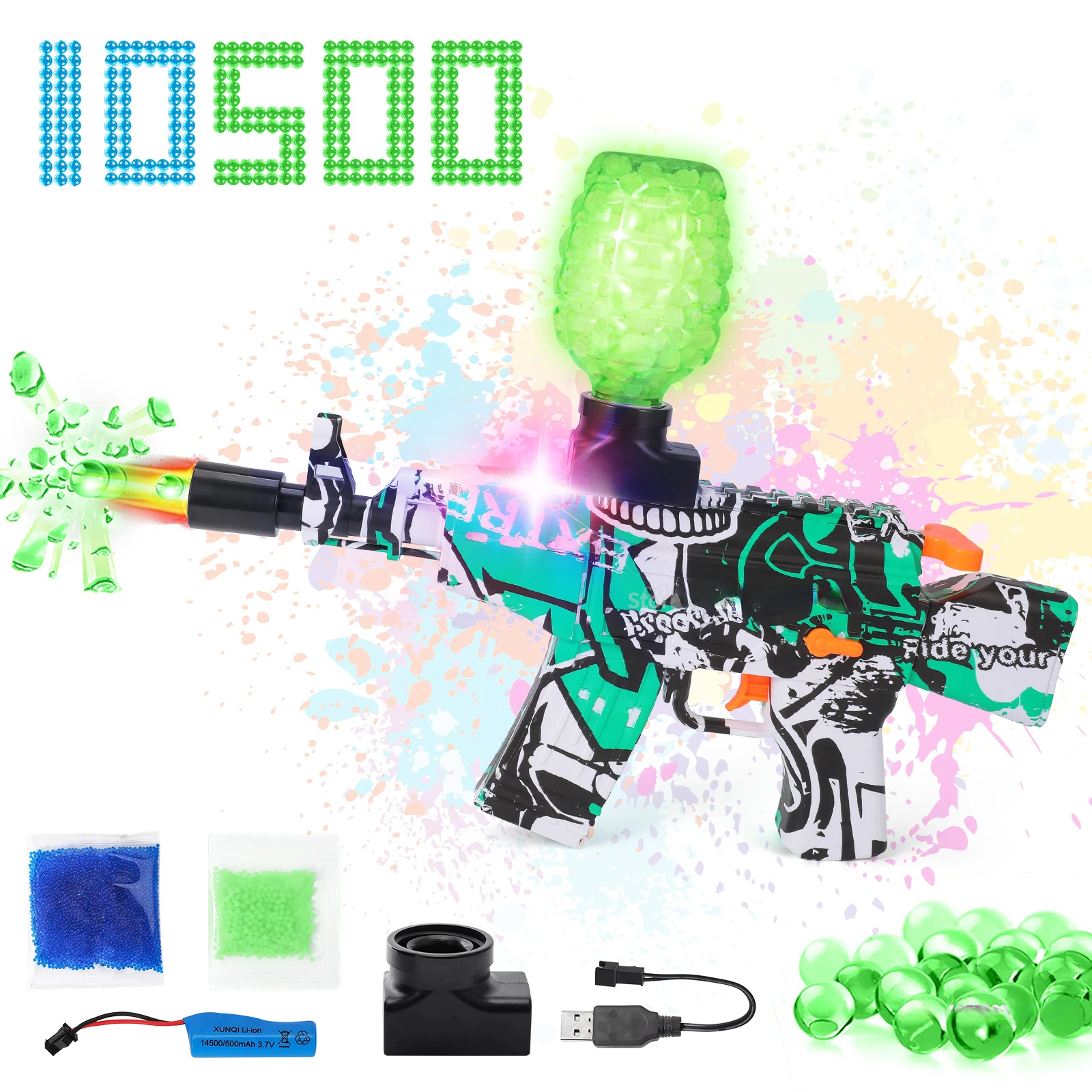 

2023 Electric Gel Water Ball Toy Gun AK47 Bullet Gel Blaster Gun For Boys Pistol Shooter Weapon CS Fighting Outdoor Game Gun