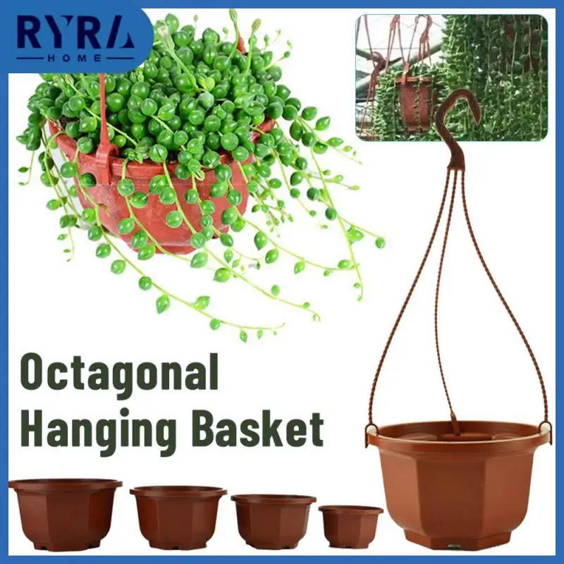 

2/4/5PCS Indoor And Outdoor Plastic Flowerpot Multifunctional Storage Basket Garden Plant Planter Household 2023 With Hook