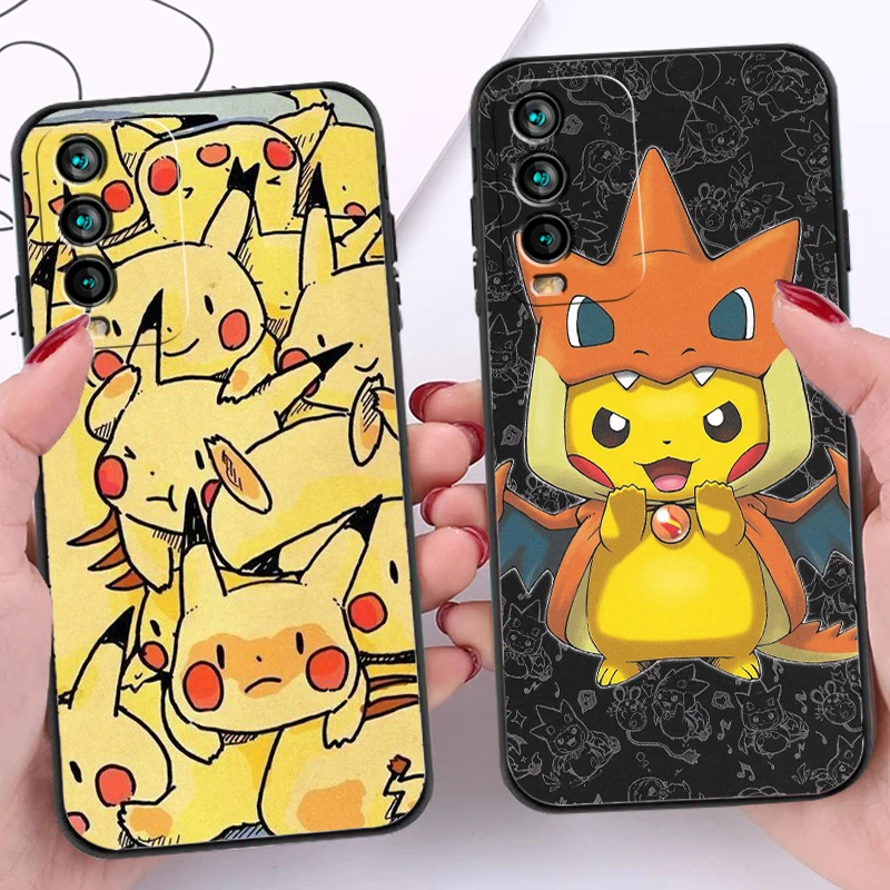 

Pokemon Pikachu Phone Cases For Xiaomi Redmi Note 10 10 Pro 10S Redmi Note 10 5G Soft TPU Coque Funda Back Cover Carcasa