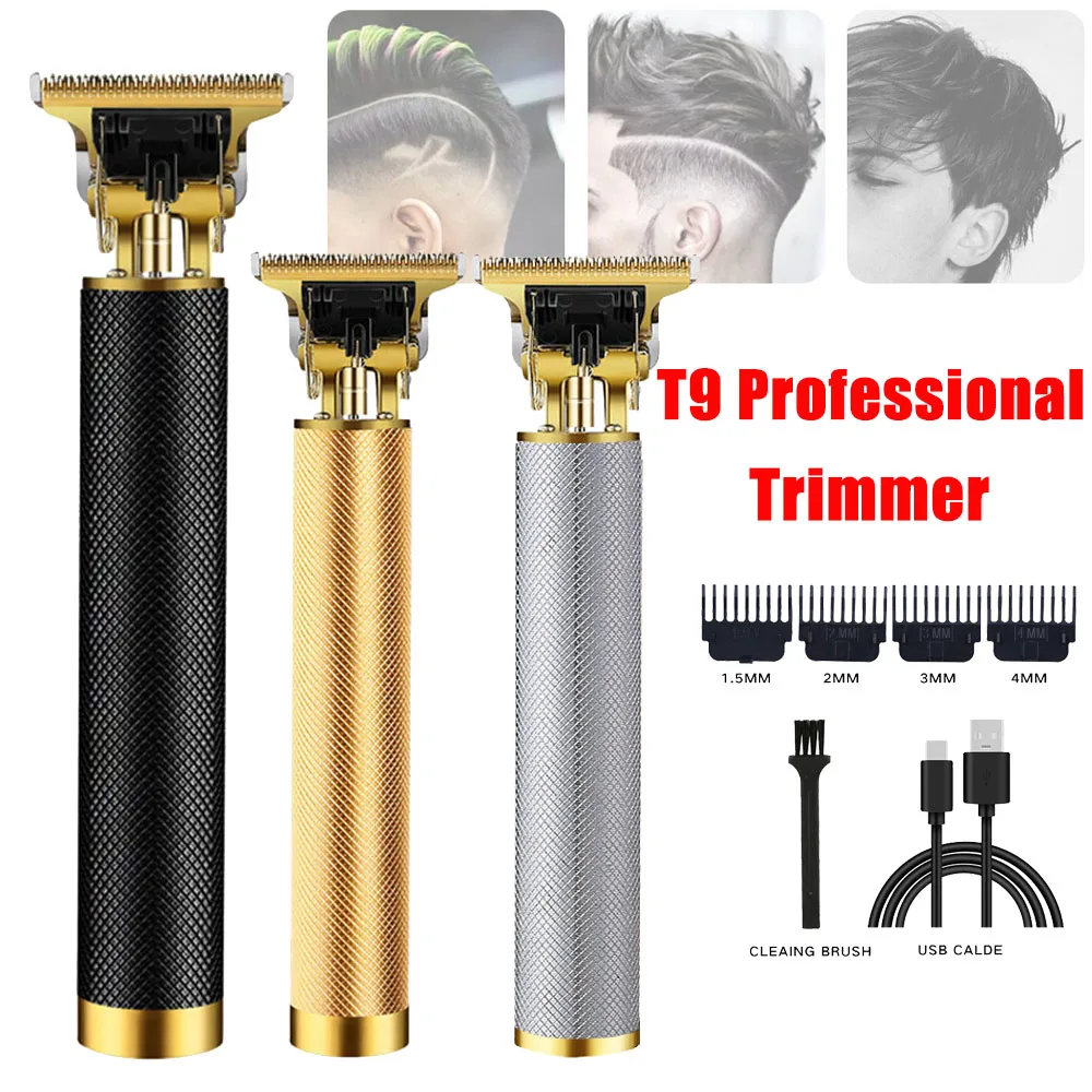

Vintage T9 Hair Clipper Set Machine for Men Hair Trimmer Metal Body Electric Shaver USB Rechargeable Barber Cutting New Hot Sale