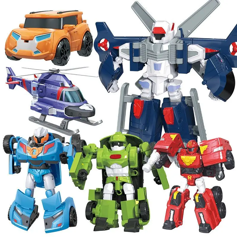 

Korea Anime Tobot Brother Transformation Free Shipping Kids Toys Deformed Robot Car Action Figure Mini Model Boy Child Gift