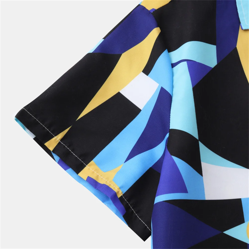 Hawaiian Shirts For Men Print Beach Short Sleeve Tops 2022 New Blouse Men's High Quality Clothes