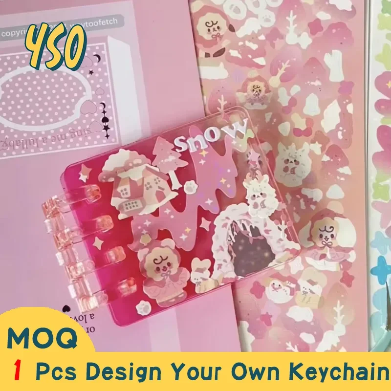 YSO CNC Алмазная вырезка DIY персонализированный аниме мультяшный брелок