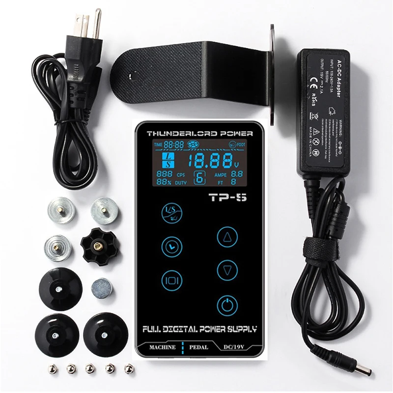 

Tattoo Power Supply HURRICAN UPGRADE Touch Screen TP-5 Intelligent Digital LCD Makeup Dual Tattoo Power Supplies Set